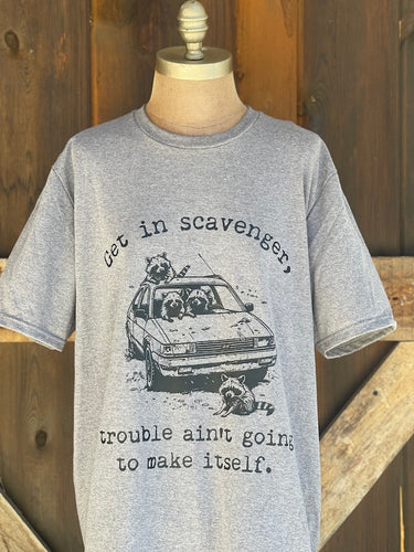 TROUBLE Tee- Heather Grey